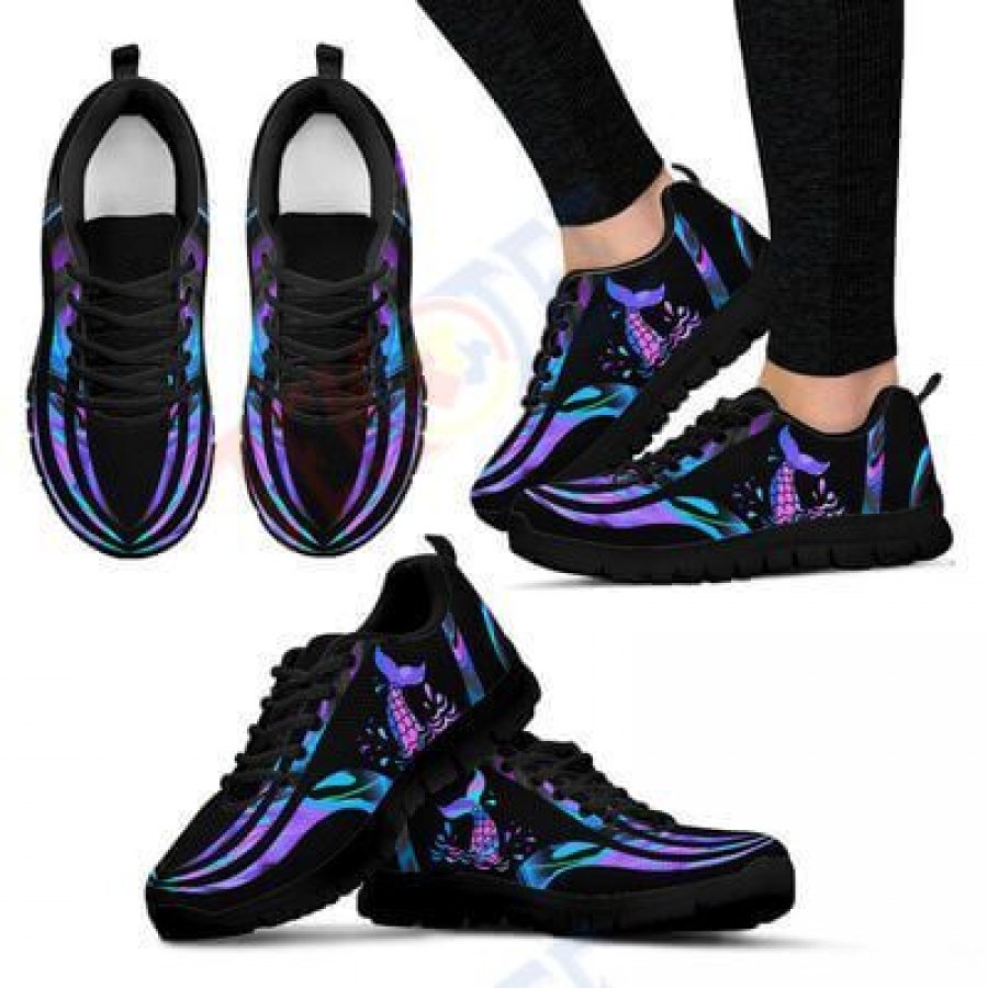 Mens Womens Mermaid Galaxy Sneakers Mermaid Custom Sneakers Shoes TDT587