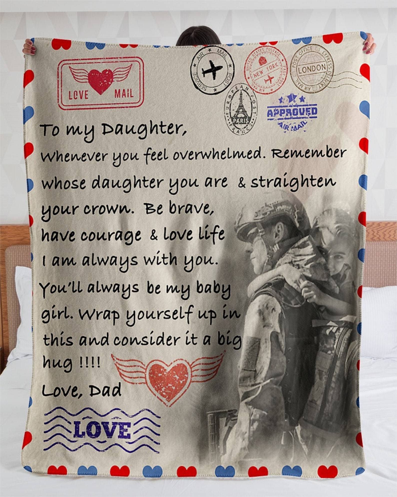 Love Letter To Daughter From Veteran Dad Blanket