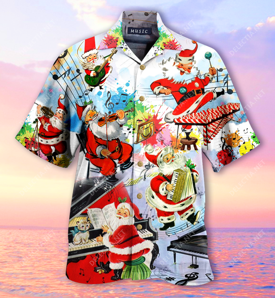 Party Music On Christmas Hawaii Shirt Unisex Full Size Adult Colorful Ha4676