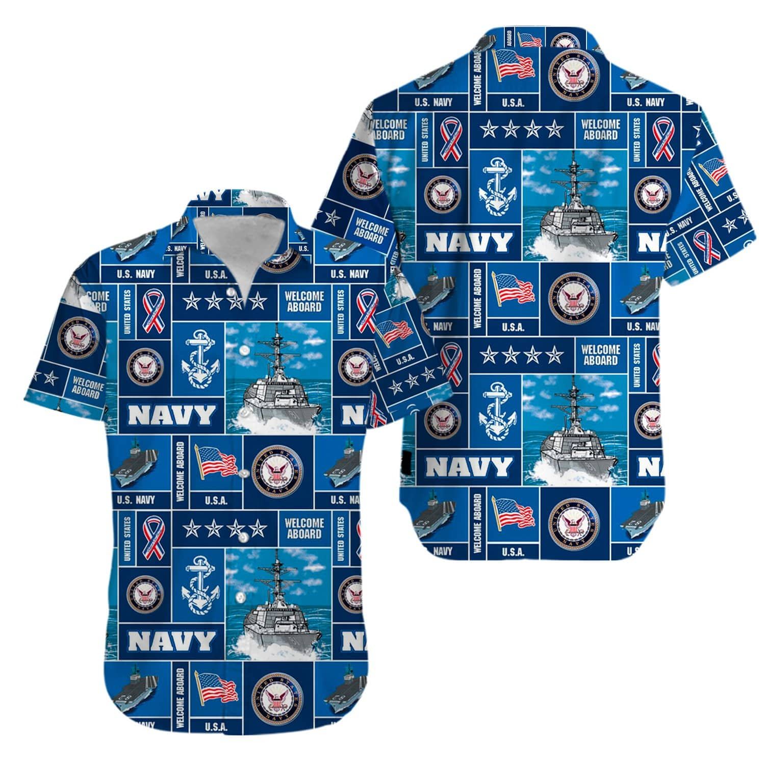 Veteran Soldier US Navy Welcome to aboard Hawaiian Shirts #KV