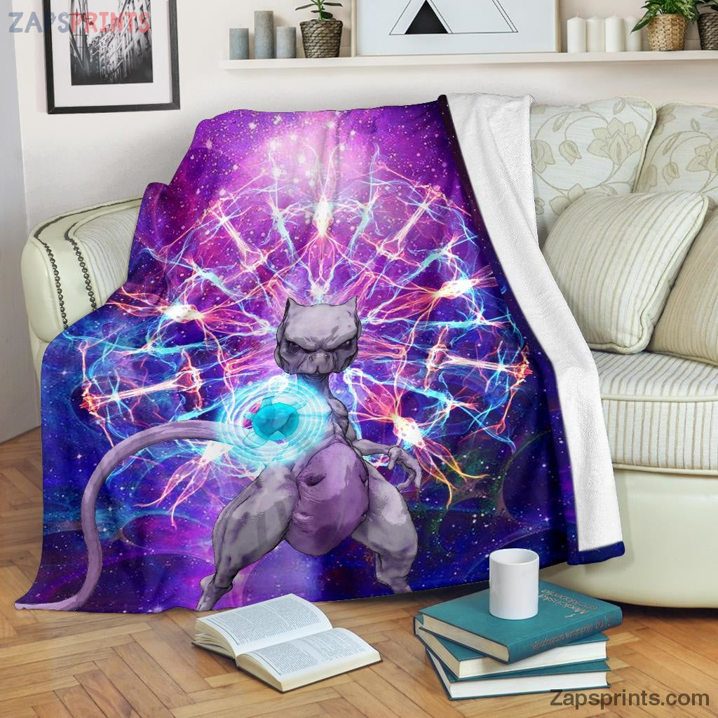 Awakened Mewtwo Pokemon Blanket