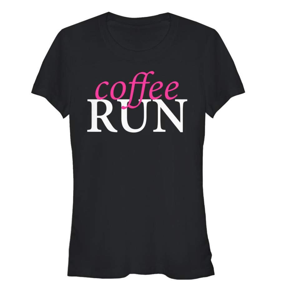 CHIN UP Junior’s Coffee Run  T Shirt Black