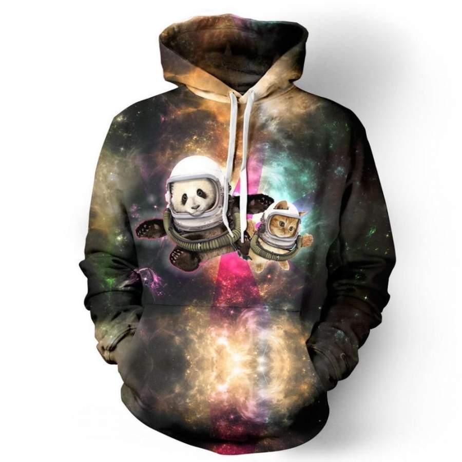 Unisex Space Travel Pullover Hoodie Sweatshirt Sportswear 3D Pullover