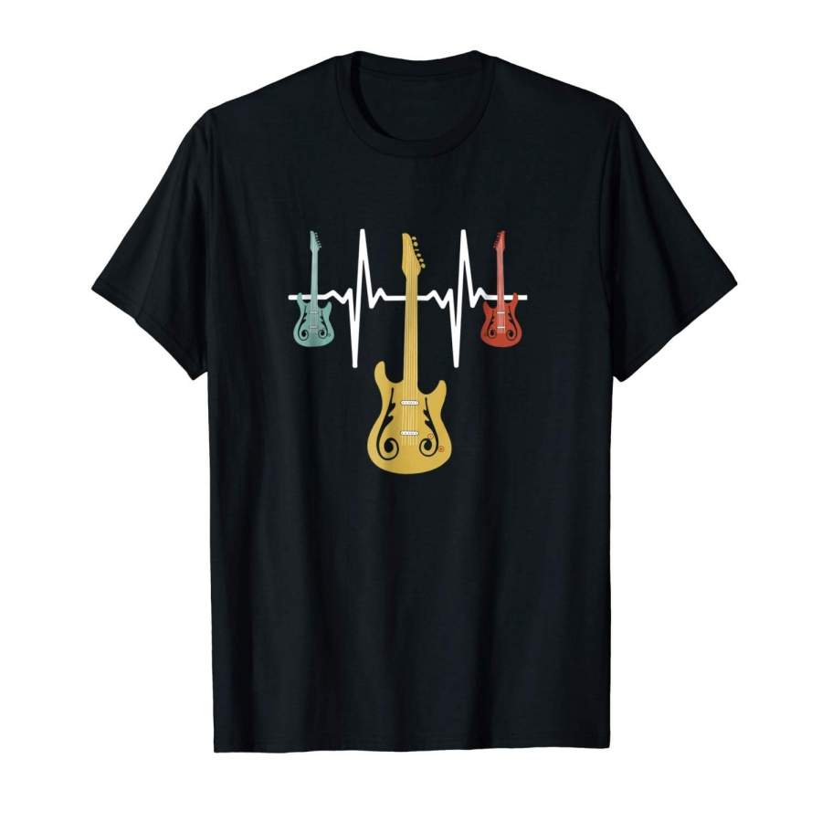 Acoustic Guitar Heartbeat Shirt-Guitar Player Shirts Gifts Men’S Short Sleeve T-Shirt