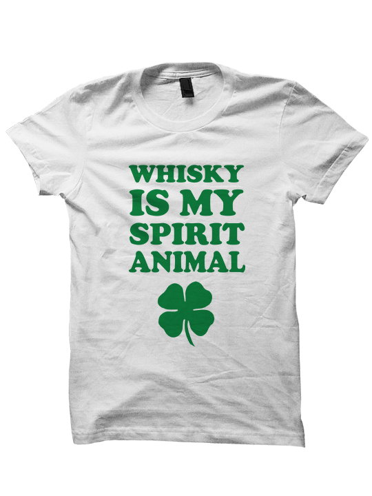 St. Patrick’S Day T-Shirt Whiskey Is My Spirit Animal