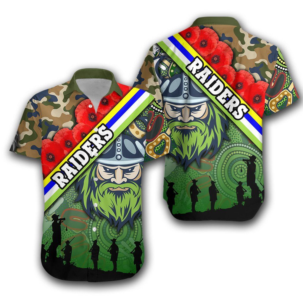 Raiders Hawaii Shirt Canberra Anzac Day Ha65312