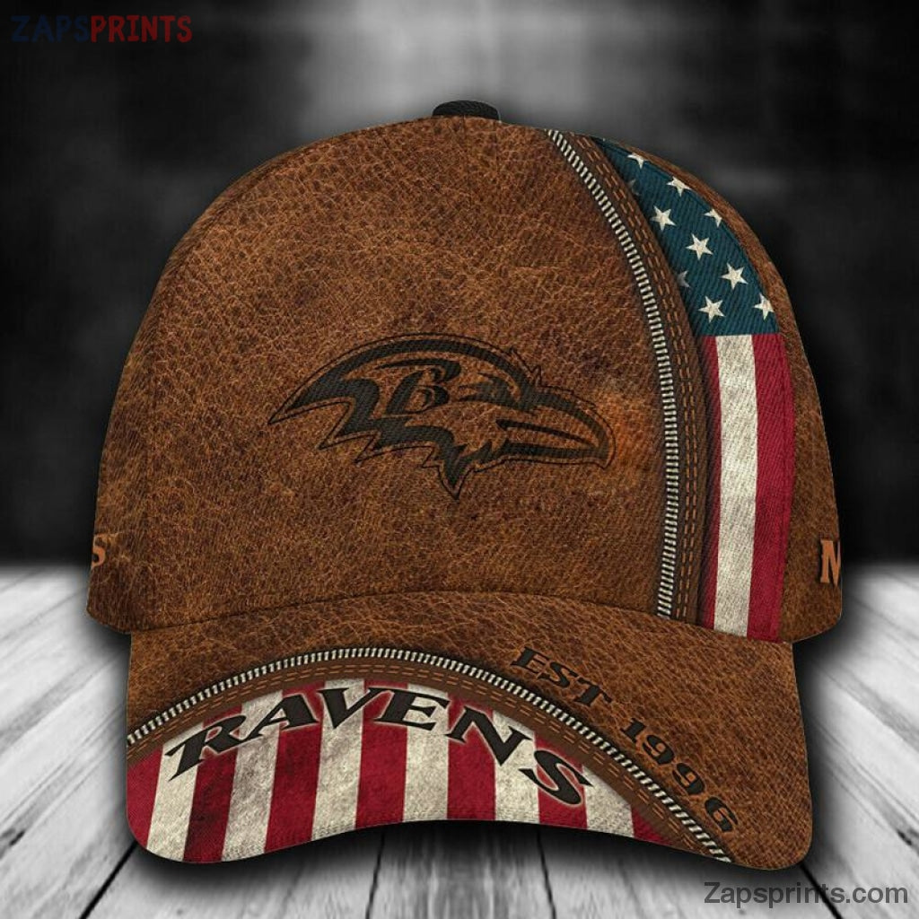 Baltimore Ravens Side Flag 3D Classic Cap Gift For Fan Football Lovers