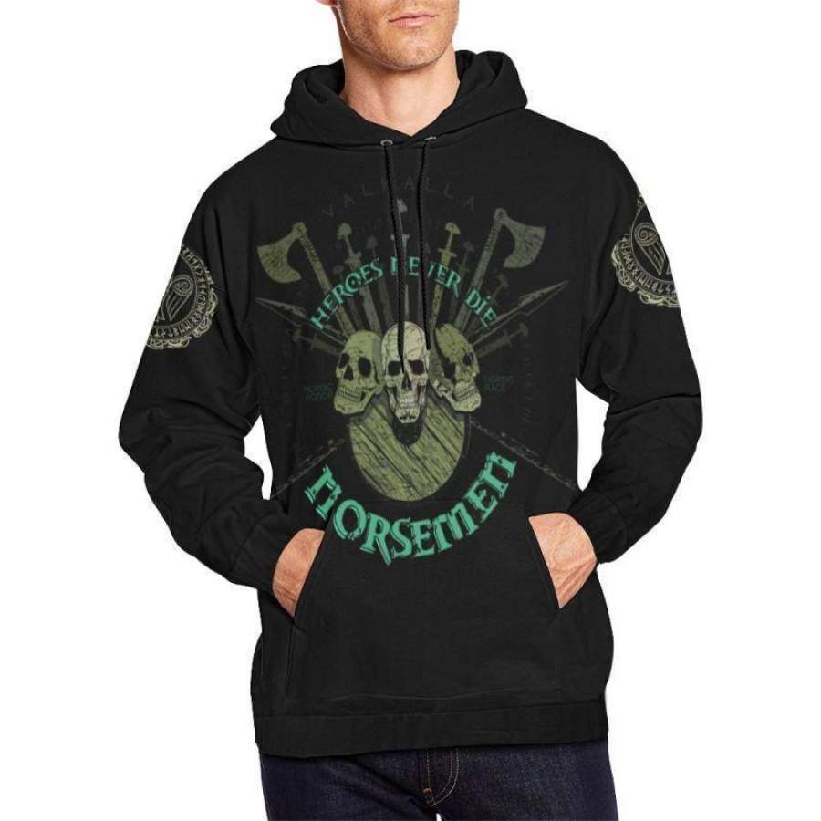 VIKING NORSEMEN AND RAVEN HOODIE