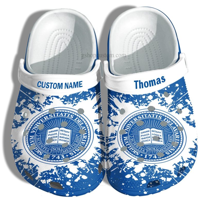 University Of Delaware Graduation Gifts Croc Shoes Customize- Admission Gift Shoes