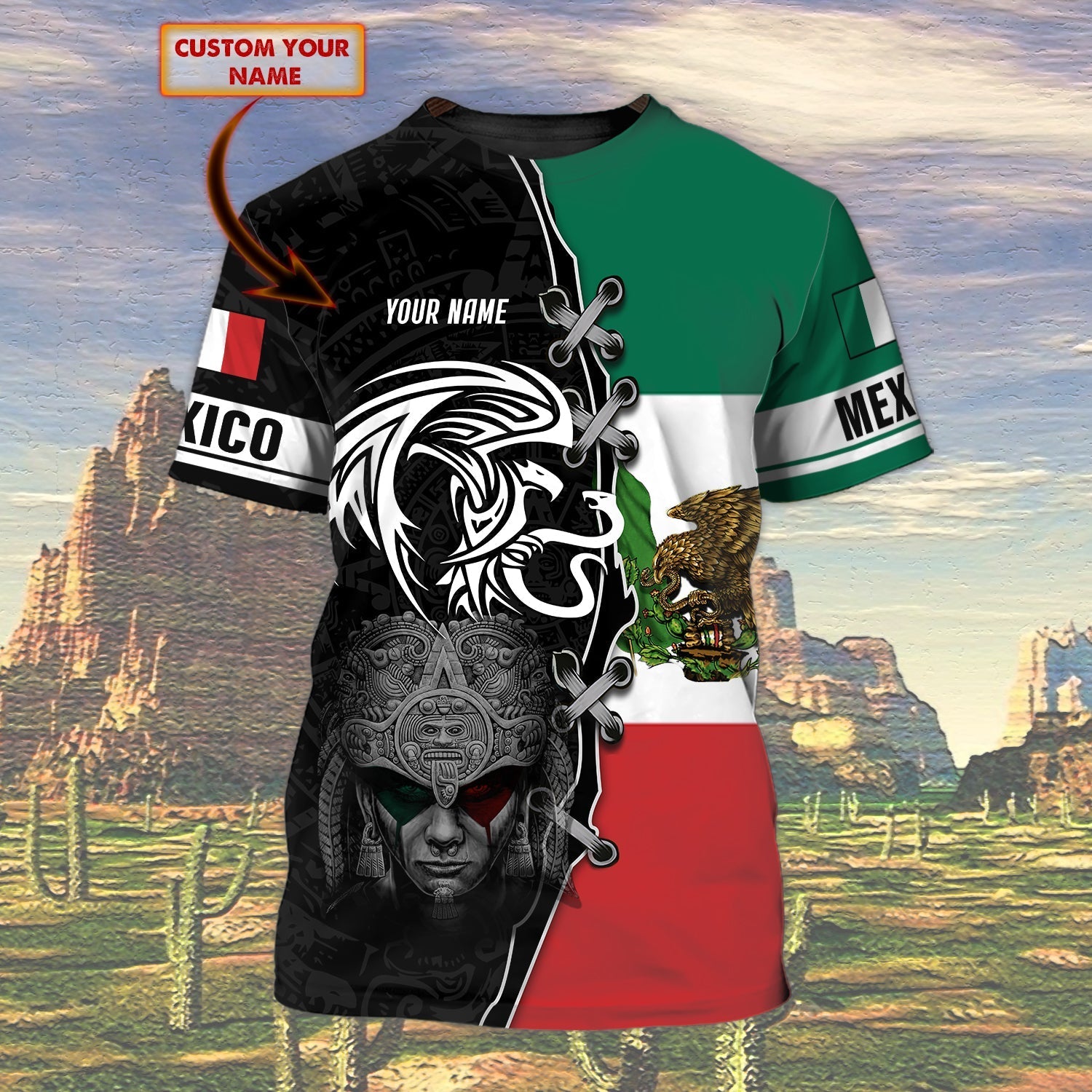 Aztec Shirt, 3D All Over Printed Mexico Aztec T Shirt For Men And Women