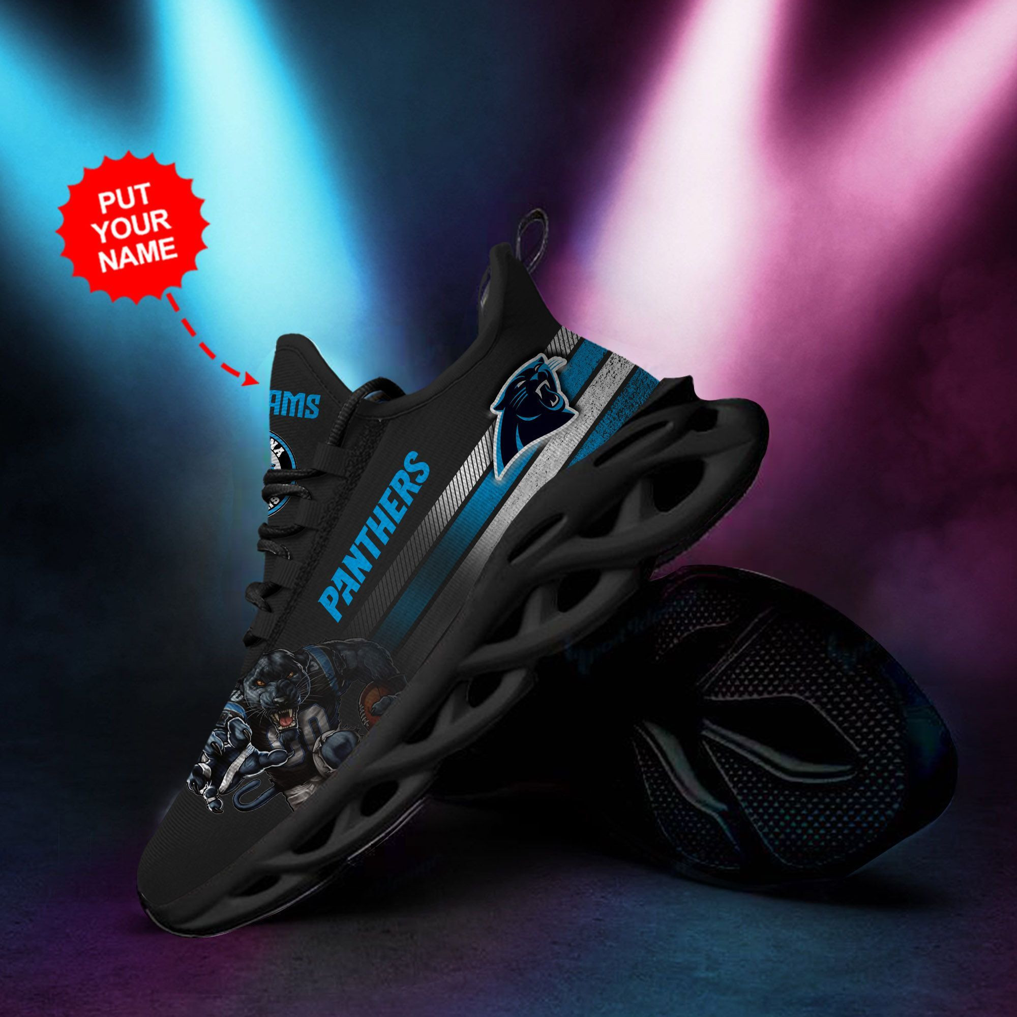 Carolina Panthers Custom Personalized Max Soul Sneakers Running Sports Shoes For Men Women