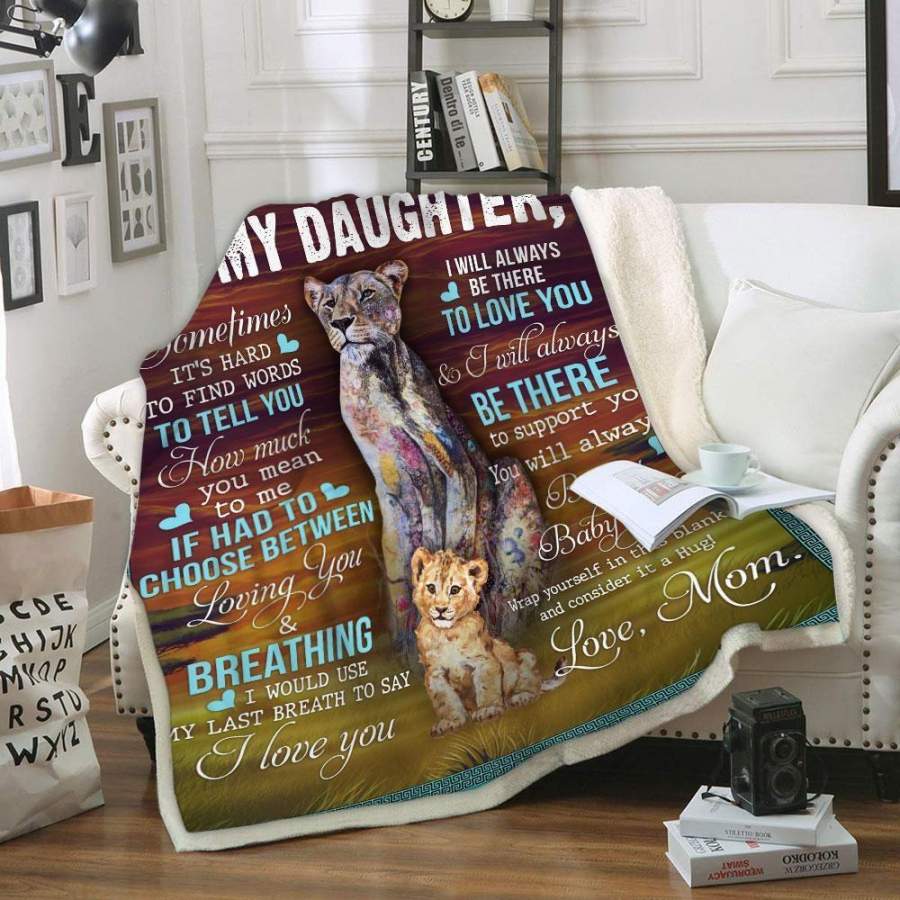 You Will Always Be My Lion Baby Girl Blanket Gift For Daughter From Mom Family Gift Ideas