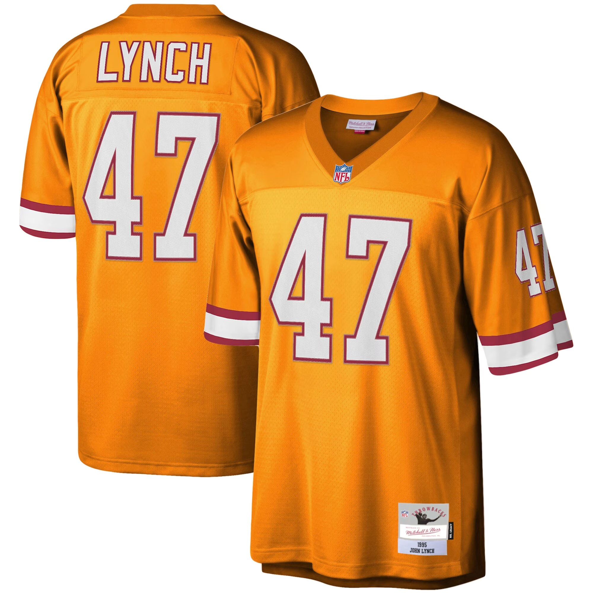 John Lynch Tampa Bay Buccaneers Mitchell & Ness Big & Tall 1995 Legacy Retired Player Jersey – Orange