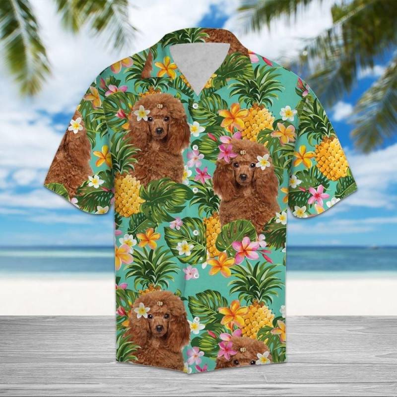 Artsyhomes Tropical Pineapple Poodle Hawaiian Ha87420