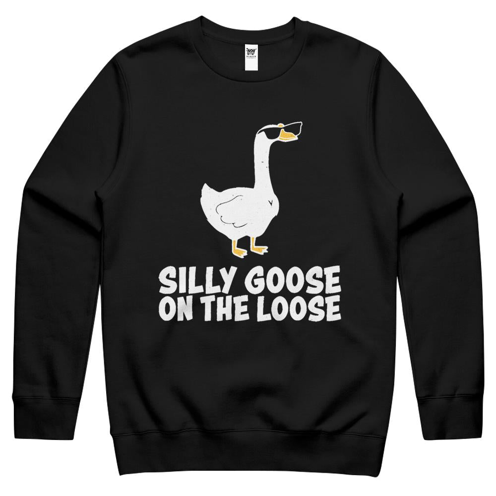 Silly Goose On The Loose Crewneck Sweatshirt