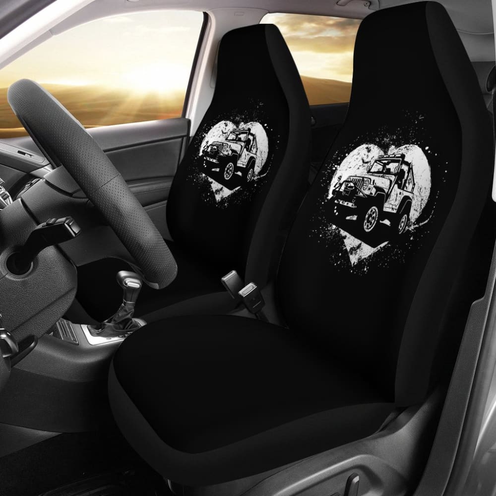 Amazing Love Heart Jeep Car Seat Covers 210507