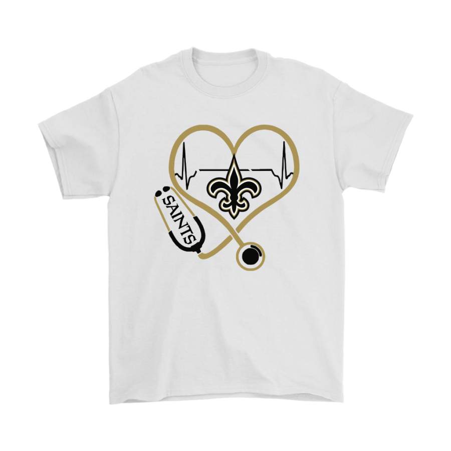 Stethoscope Heartbeat Nurse Symbol New Orleans Saints Shirts