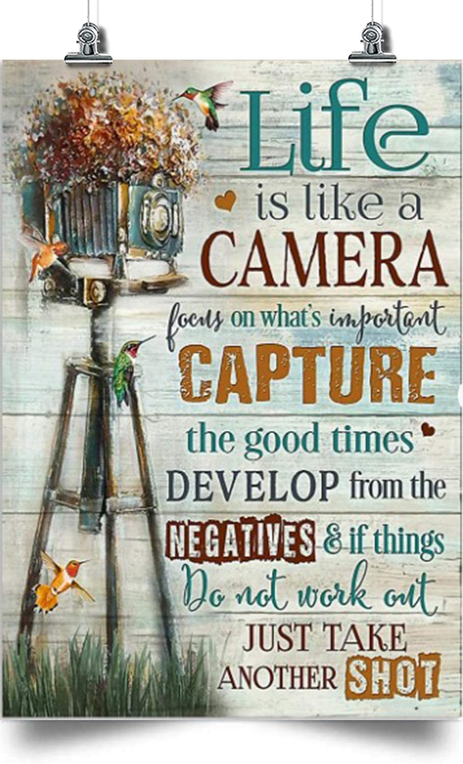 Camera Vertical Poster-Life Is Like A Camera-Home Decoration Poster, Wall Poster, Home And Room Decoration, Gifts For Friends And Relatives, Souvenirs.