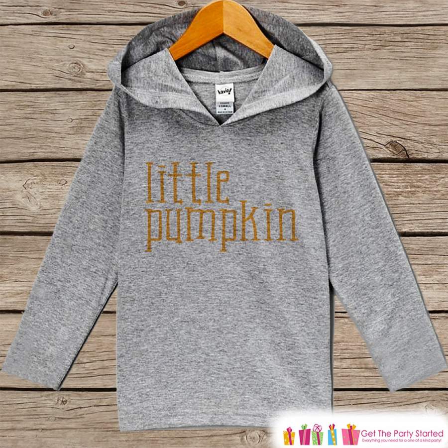 Kids Halloween Shirts - Happy Halloween Hoodie - Little Pumpkin Halloween Grey Hoodie Pullover - Happy Halloween Hoodie - Toddler Halloween - Ideas for Halloween 2024