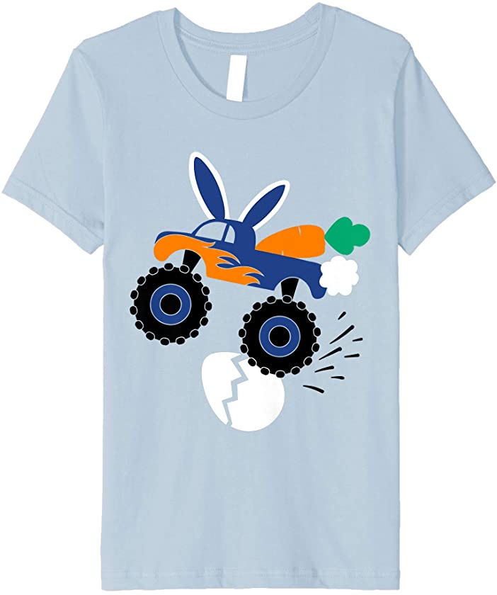 Kids Funny Easter Bunny Monster Truck Lover Toddler Boys Baby Premium T-Shirt