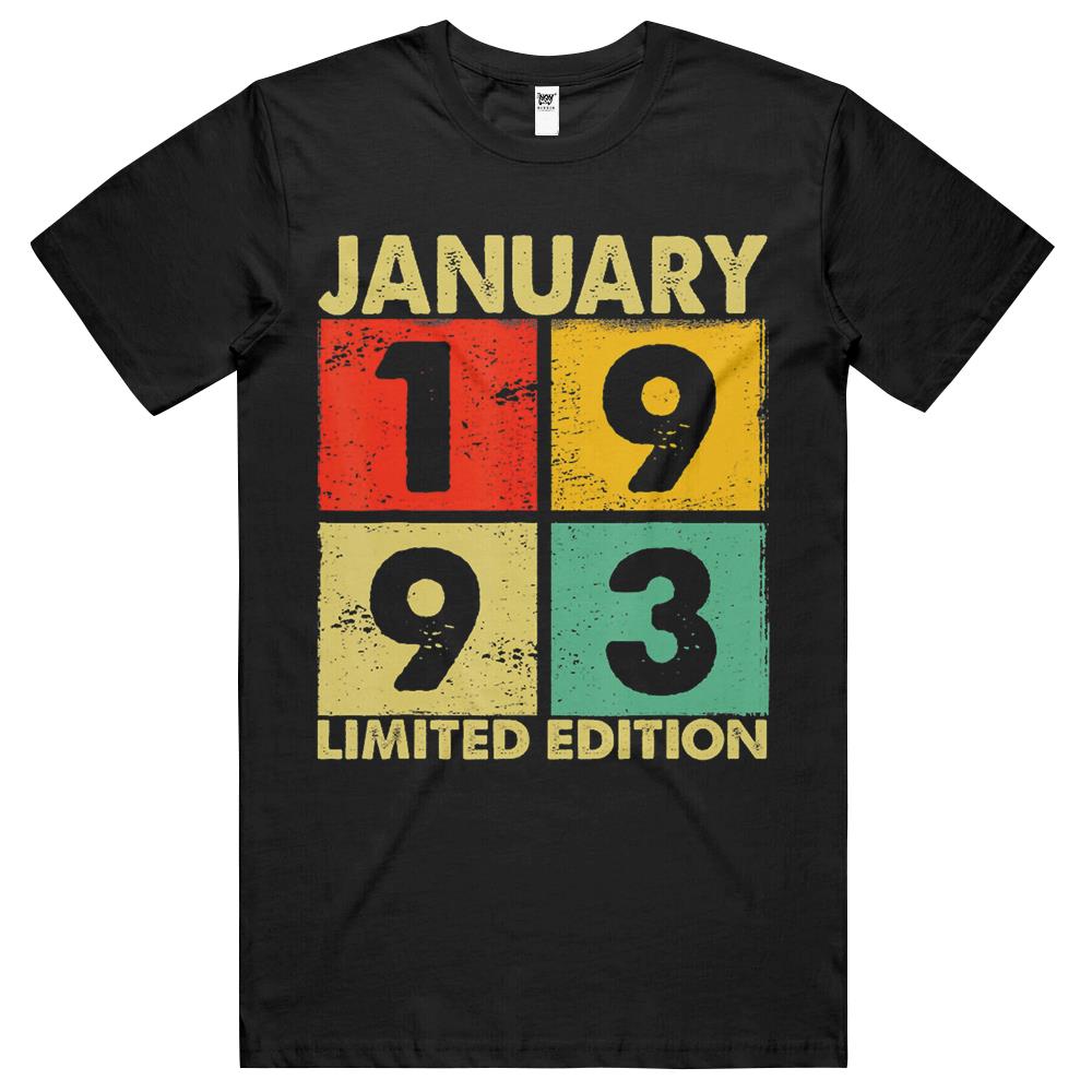 29Th Birthday Gift 29 Years Old Awesome Since January 1993 T Shirts