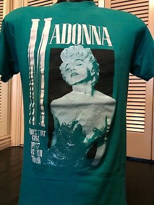 Vintage 1987 Madonna Who’s That Girl Tour Shirt   New Wave Pop 4702