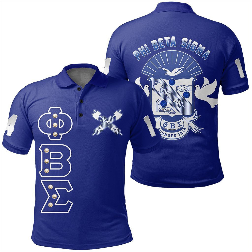 Fraternity Polo – Phi Beta Sigma Crystal Blue Polo Shirt