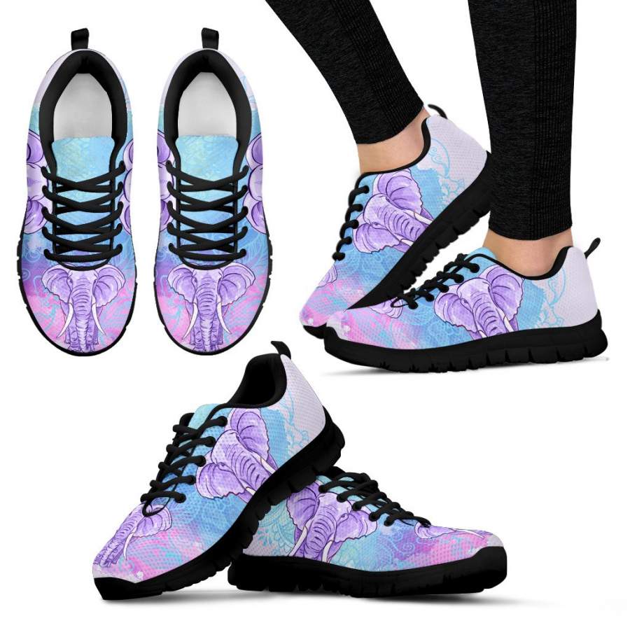 Purple Flora Elephant Women’s Sneakers