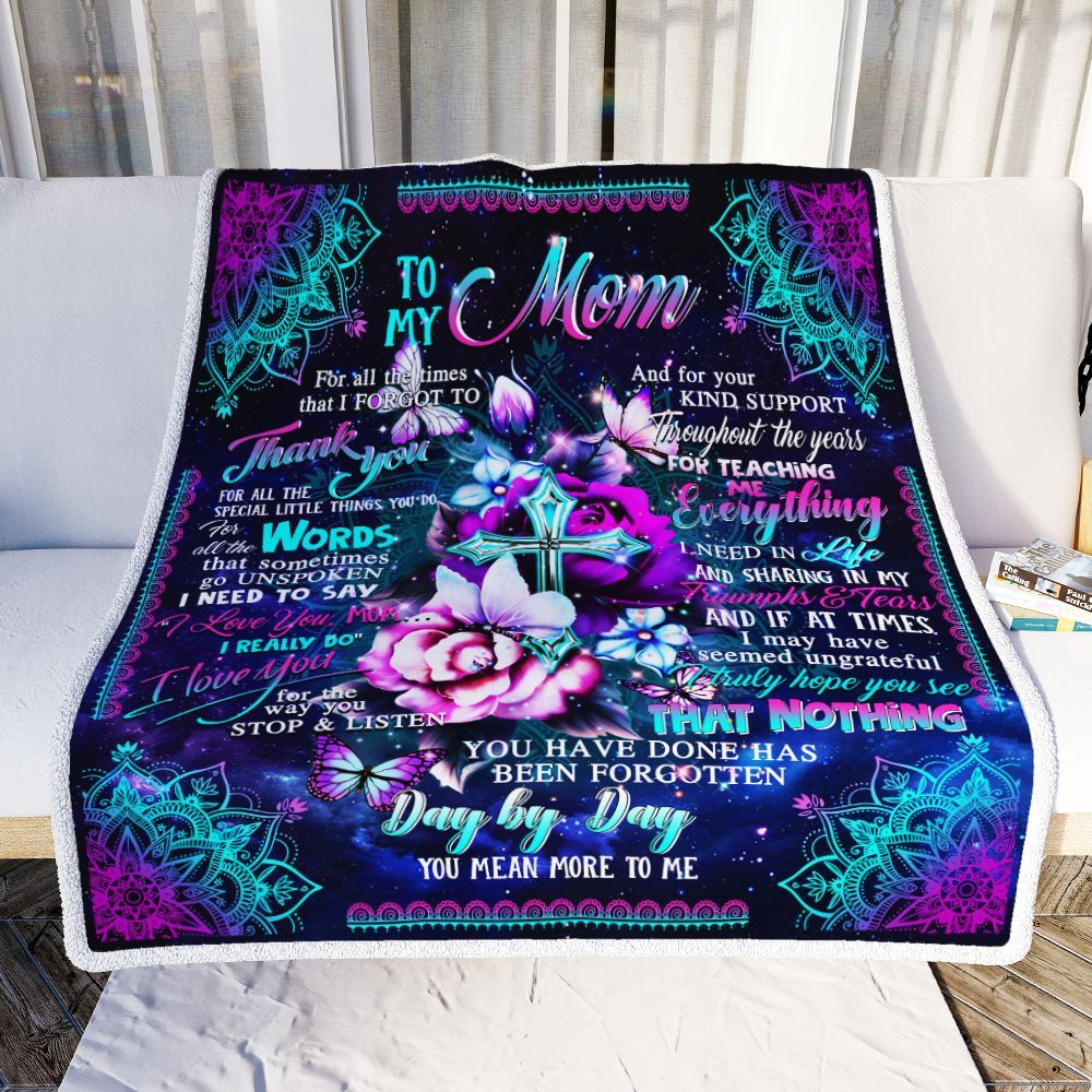 To My Mom. Thank You For All The Special Little Things You Do Sofa Throw Blanket