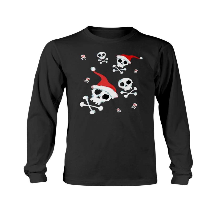 Skull Santa Merry Christmas Skull Sweatshirt & Hoodie