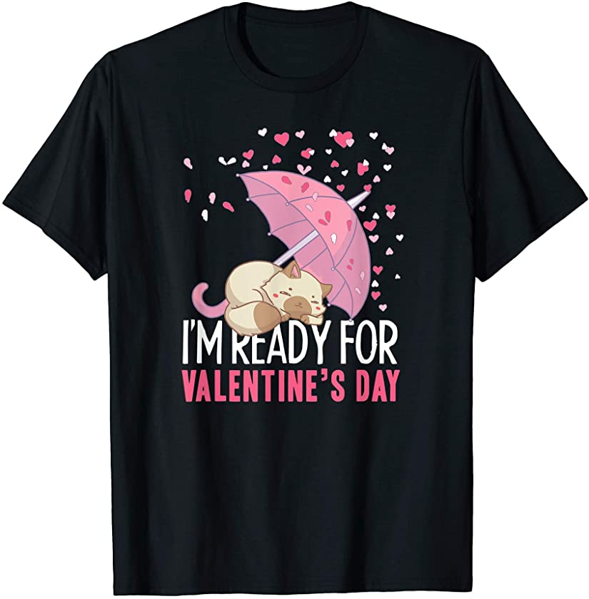 Cat For Valentine’s Day Cute Heart Cat Kitten T-Shirt