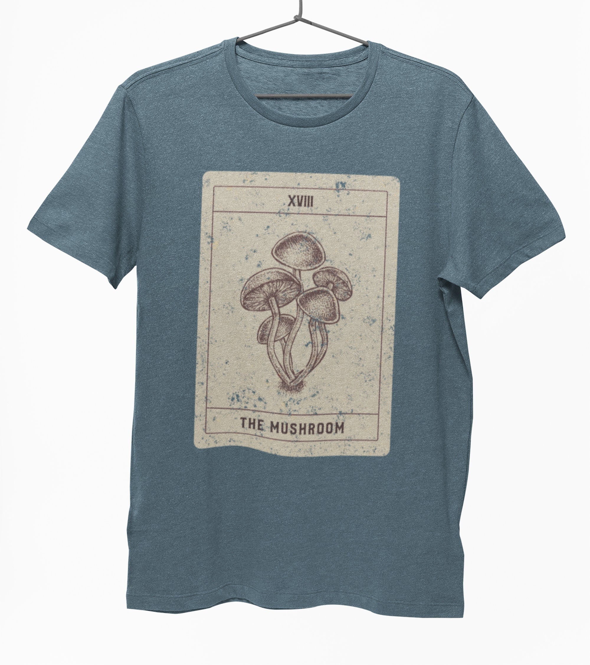 The Mushroom Tarot Card Unisex Graphic Tee With Vintage Vibe