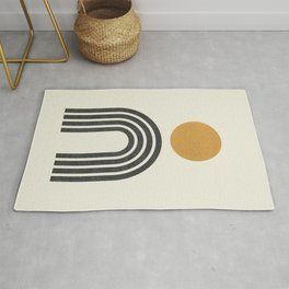 Mid Century Modern Gold Rug TTVNONJ DNNTVN