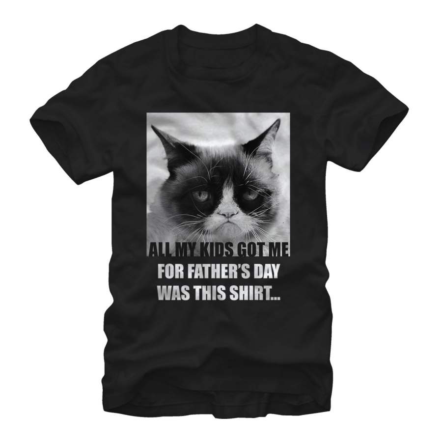 Grumpy Cat Men’s Father’s Day Gift  T Shirt Black