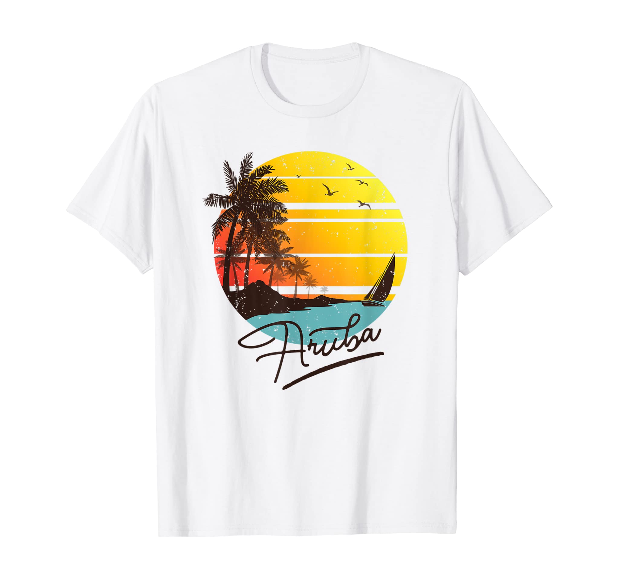 Aruba Retro Summer Tropical Beach T-shirt