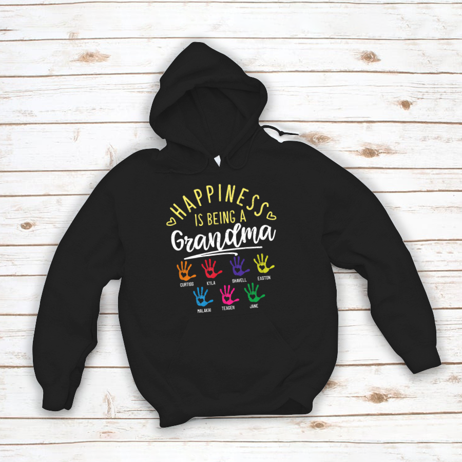 Happiness Is Being A Grandma Hands Hoodie