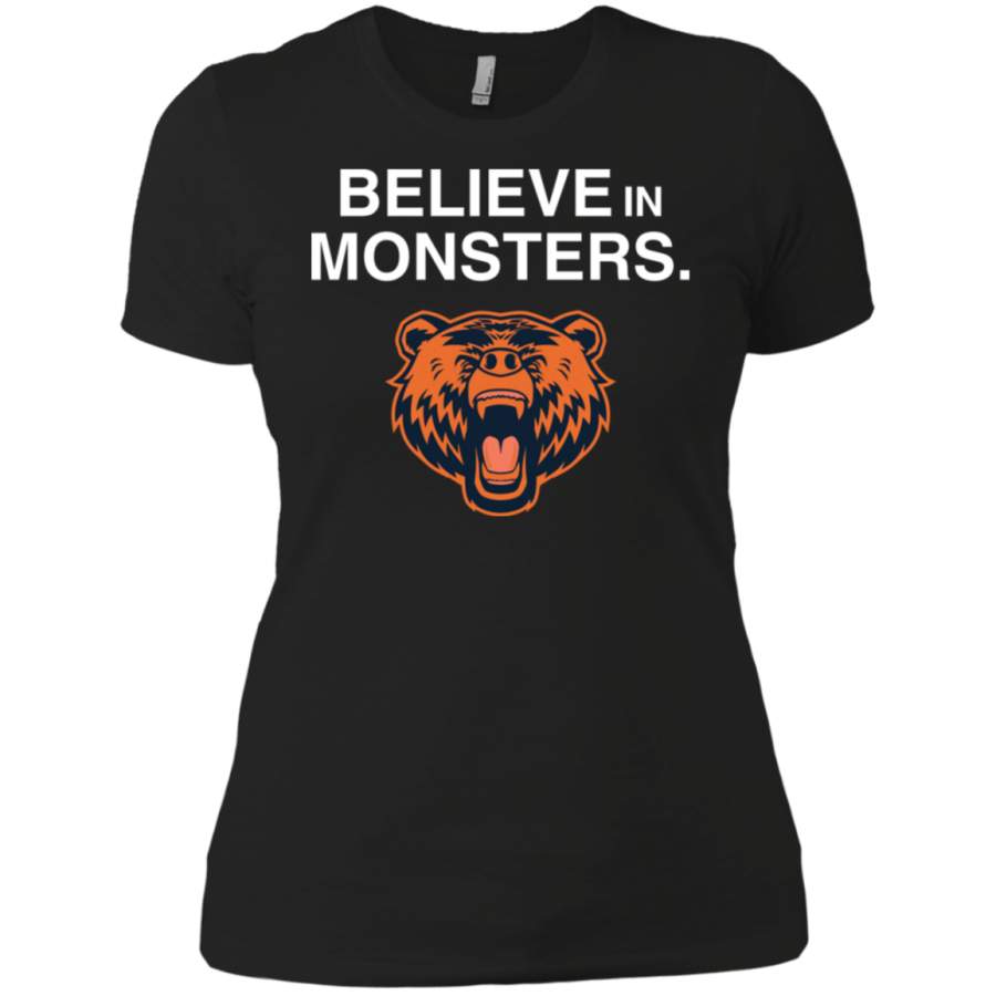 AGR Believe in monsters Chicago Bears Ladies T-Shirt