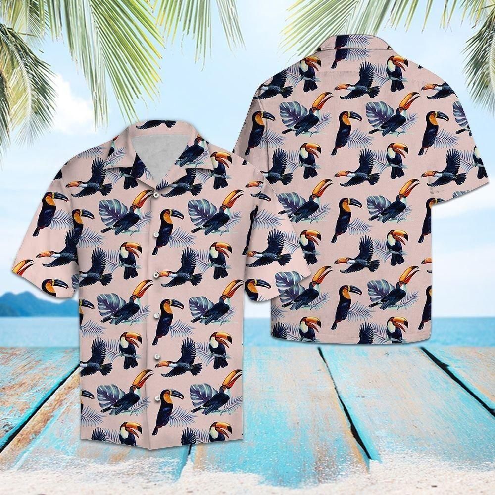 Awesome Toucan Aloha Hawaiian Shirt Colorful Short Sleeve Summer Beach Casual Shirt For Men And Women