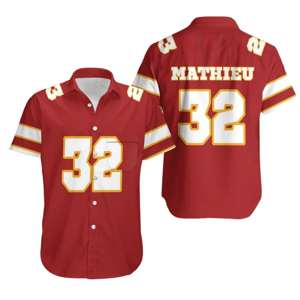 32 Tyrann Mathieu Kannas City Jersey Inspired Style Hawaiian Shirt Beach Set