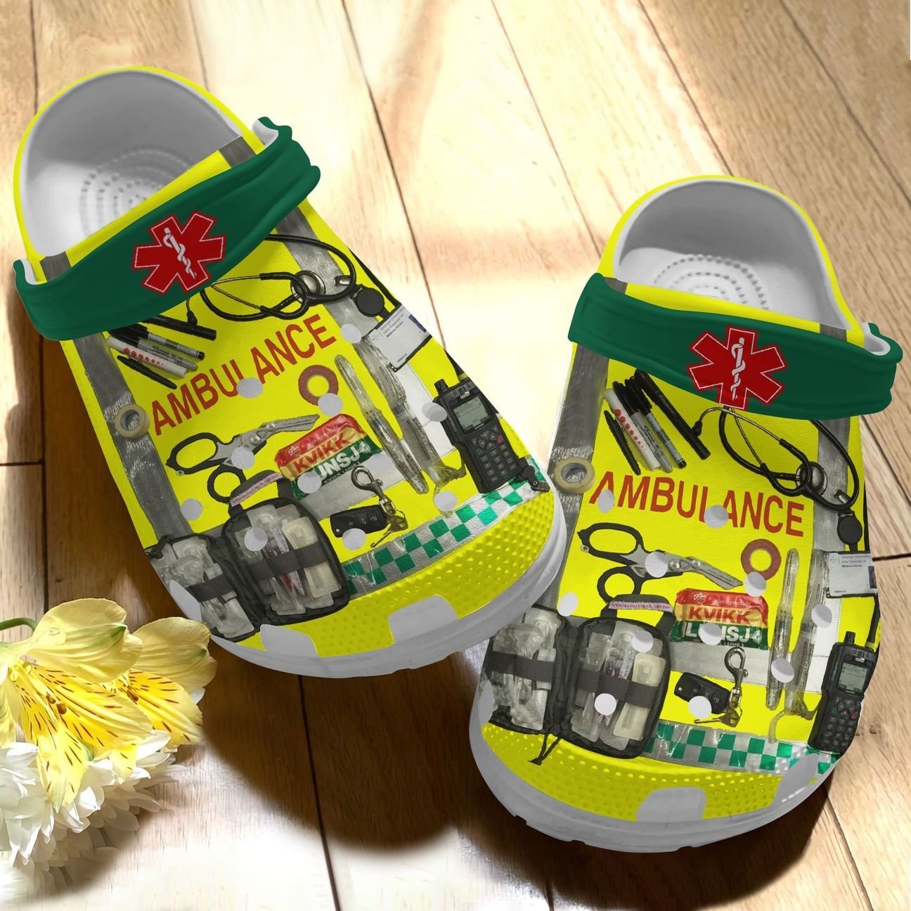 Paramedic Personalize Clog, Custom Name, Text, Fashion Style For Women, Men, Kid, Print 3D Ambulance