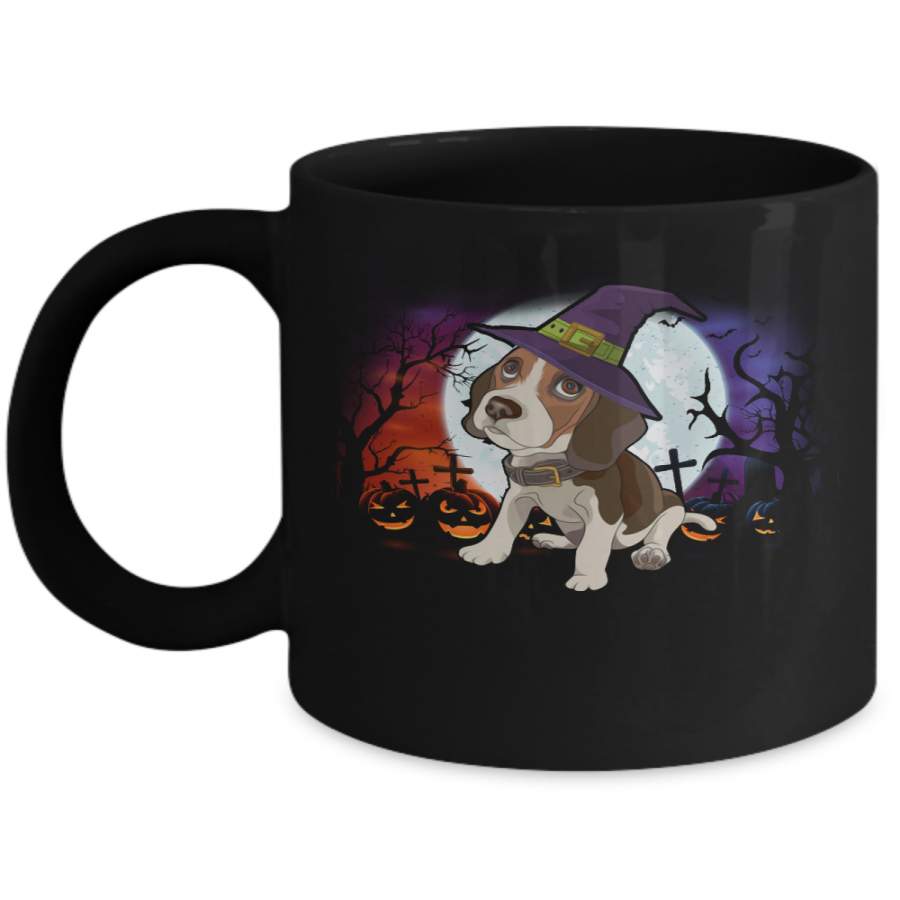 Cute Halloween Beagle Puppy Pumpkins Mug