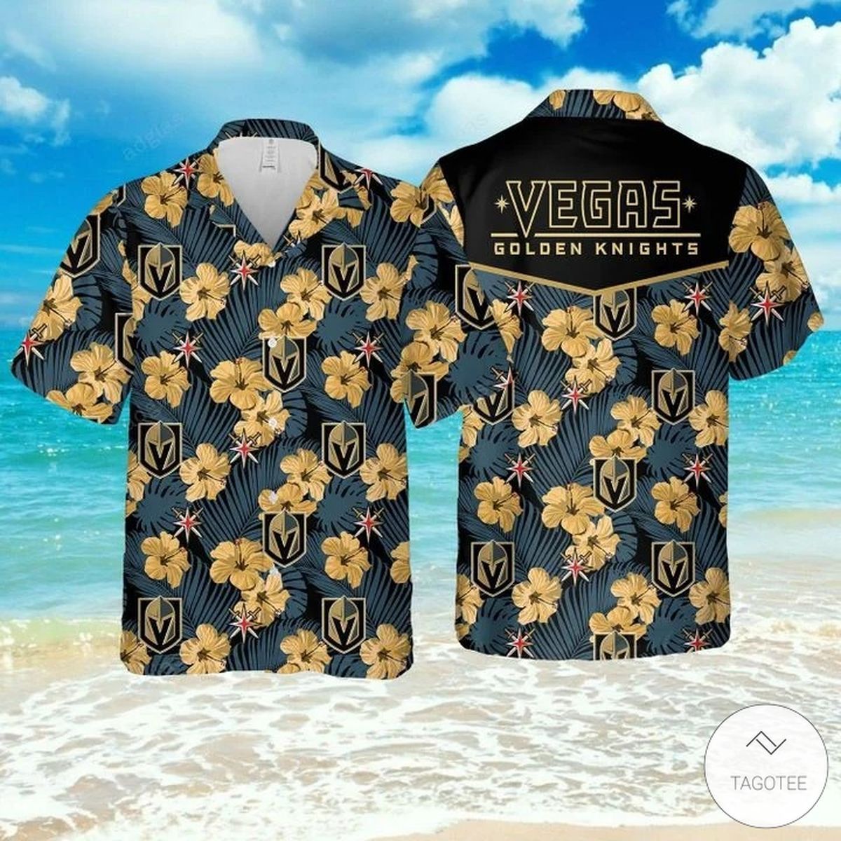 Vegas Golden Knights Hawaiian Shirt Tropical Style