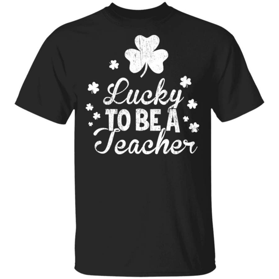 Vintage Lucky To Be A Teacher shamrock St Patrick Day T Shirt Saint Paddys Patricks Tshirt Lucky Shirts Drink Green Beer Irish Gifts Funny Tee