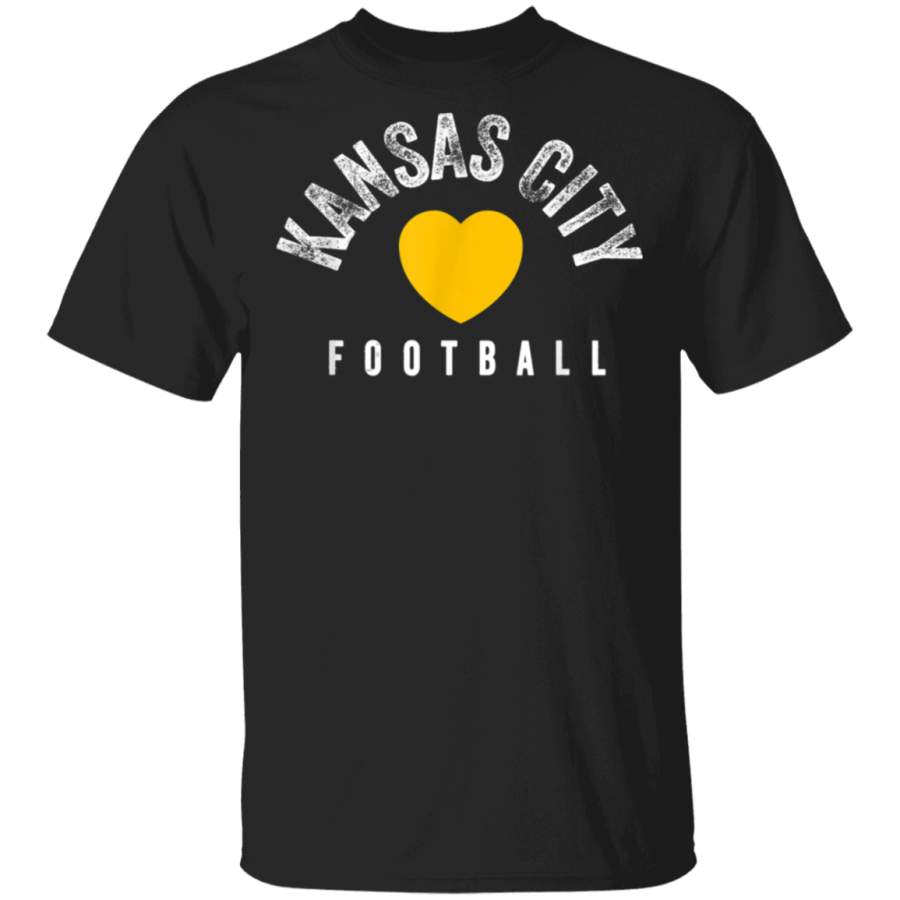 KC Kansas City 2020 Football Kc Red Heart Sports Fan Love TShirt