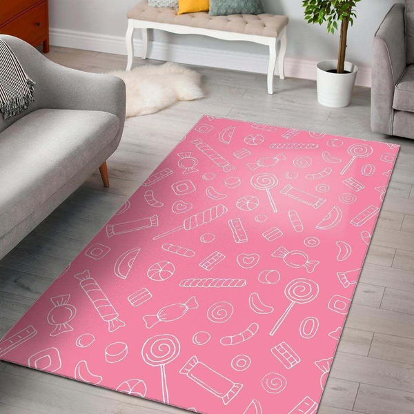 Sweet Candy Pink Background Dhcdhc Dt1910 Rug