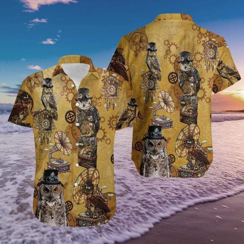 Discover Cool Owl Vintage Hawaii Aloha Shirts Ha85775