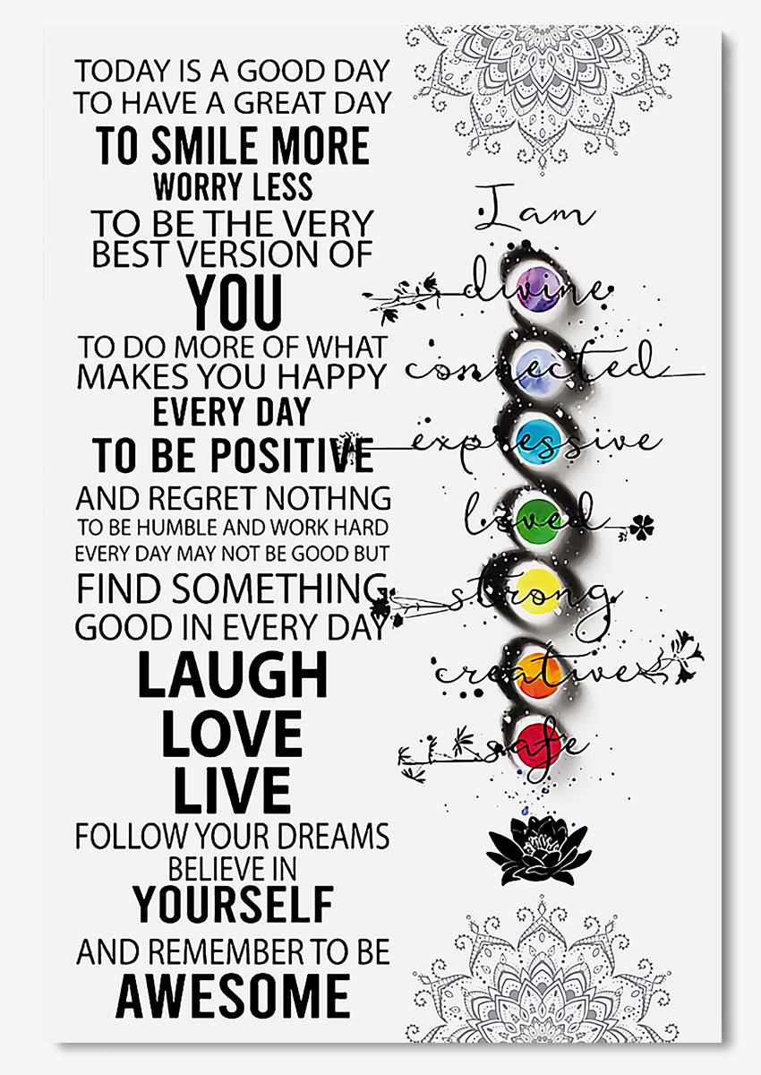 Today Is A Good Day To Have A Great Day Motivational Quote Wall Art For Friend Soulmate Family Home Decor Poster