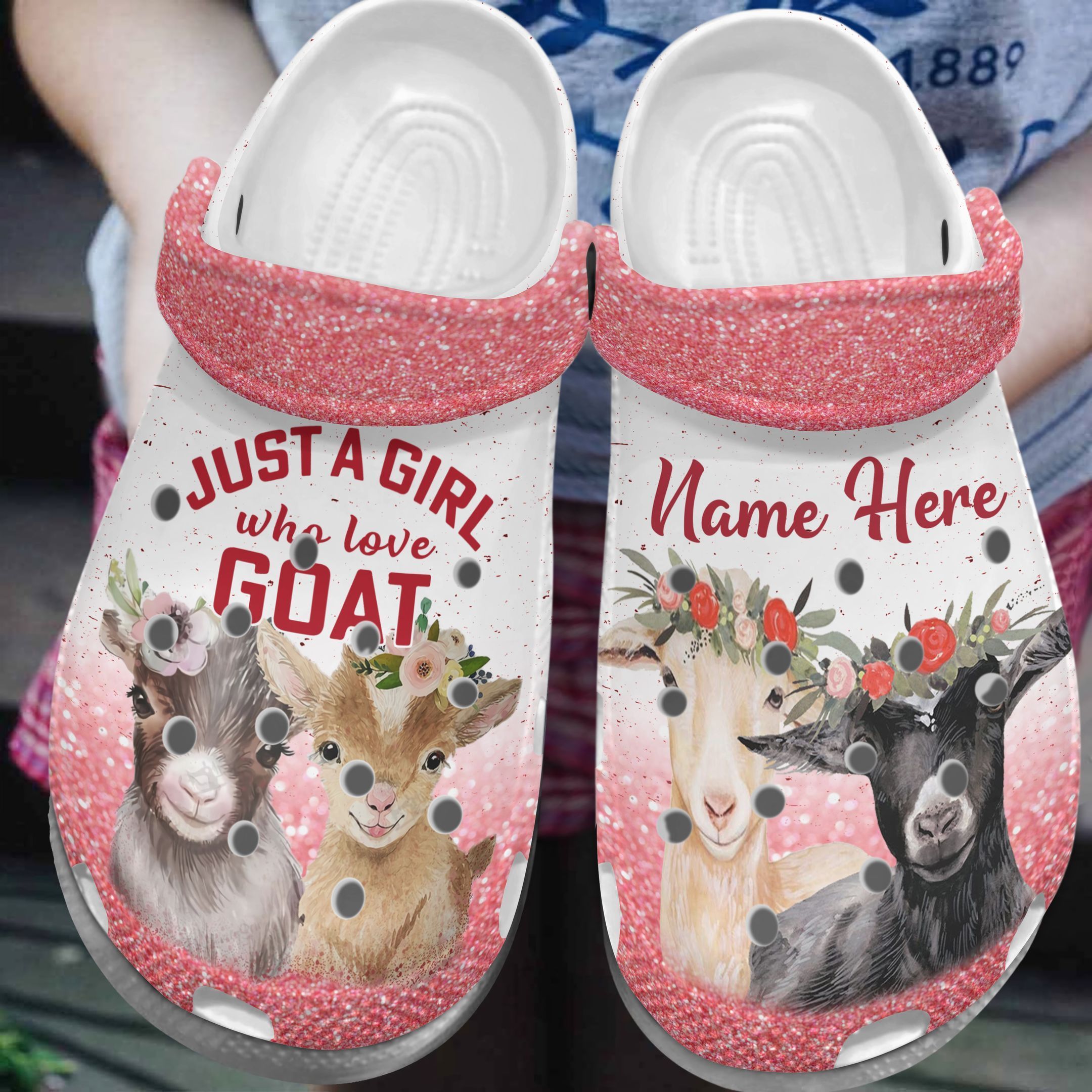 Goat Clog Personalized Just A Girl Crocs Crocband Clog