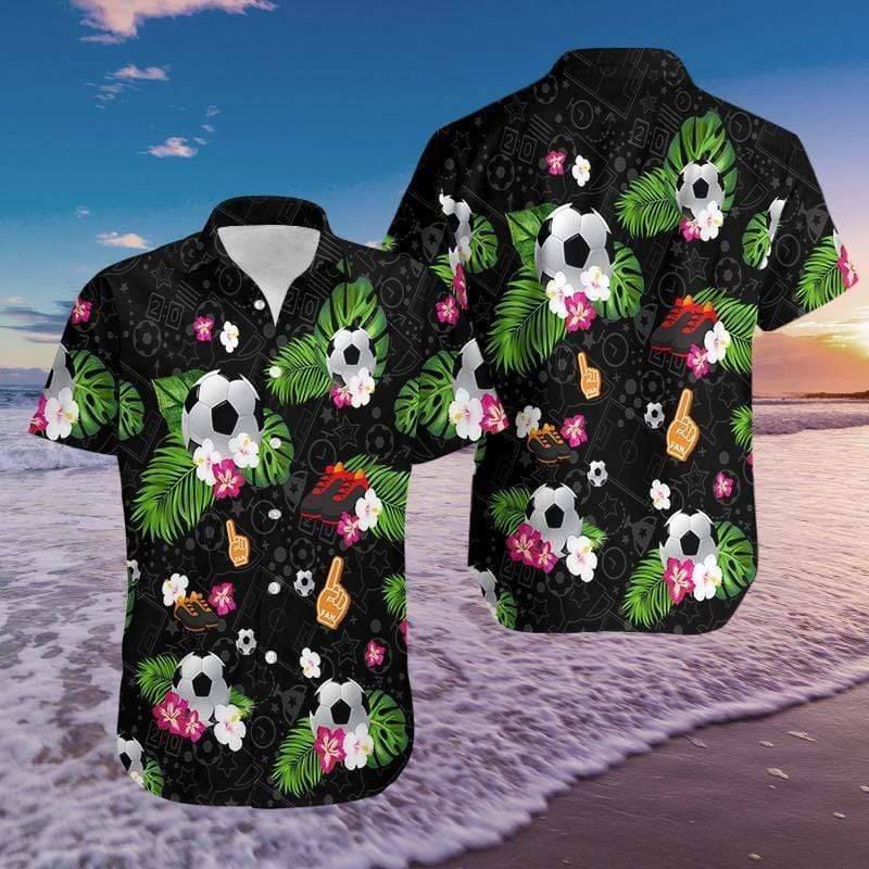 Order Soccer Black Hawaii Aloha Shirts Ha55062