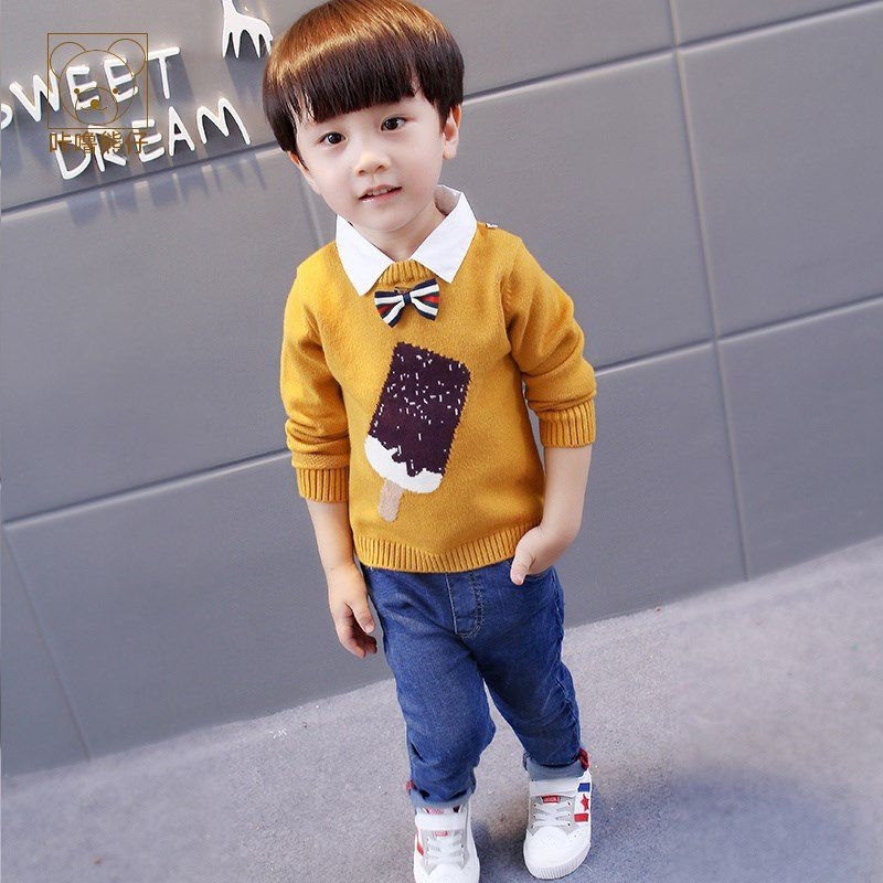 Boys Sweatershirt Autumn Winter Brand Sweater Coat Jacket For Toddle Baby Boy Sweater 2 3 4 5 6 7 Year boys Clothes alx